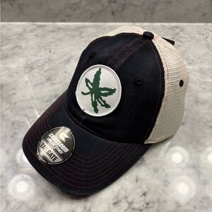 Ohio State Buckeyes Scarlet Grey Adjustable Trucker Snap Back NCAA Hat Colosseum